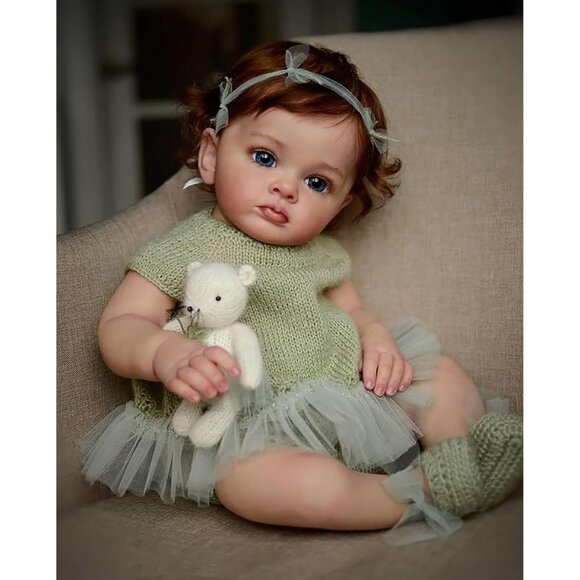 🆕22 inch Realistic Cloth Body Lifelike Reborn Dolls Girls Newborn Baby Dolls - Picture 1 of 4
